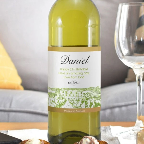 Personalised Free Text Vineyard White Wine 2 Personalised Free Text Vineyard White Wine - Image 2
