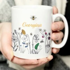 Personalised Wild Flowers Mug -PERSONALISE STORE 220226120000 3