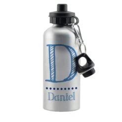 Personalised Blue Name Silver Drinks Bottle 7 Personalised Blue Name Silver Drinks Bottle -PERSONALISE STORE 4003731 3
