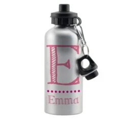 Personalised Pink Name Silver Drinks Bottle 7 Personalised Pink Name Silver Drinks Bottle -PERSONALISE STORE 4003732 3