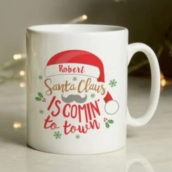 Personalised Santa Claus Is Comin To Town Mug 8 Personalised Santa Claus Is Comin To Town Mug -PERSONALISE STORE 4003928 3