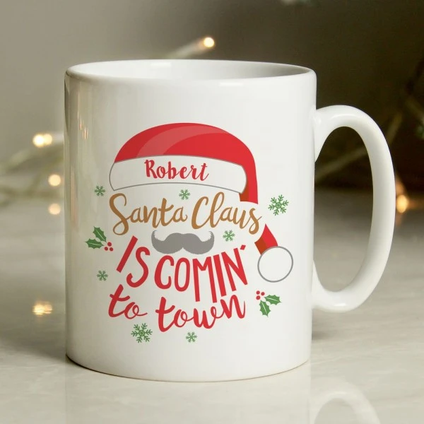 Personalised Santa Claus Is Comin To Town Mug 4 Personalised Santa Claus Is Comin To Town Mug - Image 4