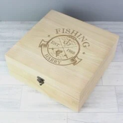 Personalised Fishing Club Wooden Keepsake Box 7 Personalised Fishing Club Wooden Keepsake Box -PERSONALISE STORE 4004162 3