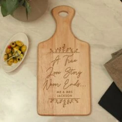 Personalised True Love Story Wooden Paddle Board