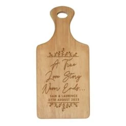 Personalised True Love Story Wooden Paddle Board -PERSONALISE STORE 4004456 3