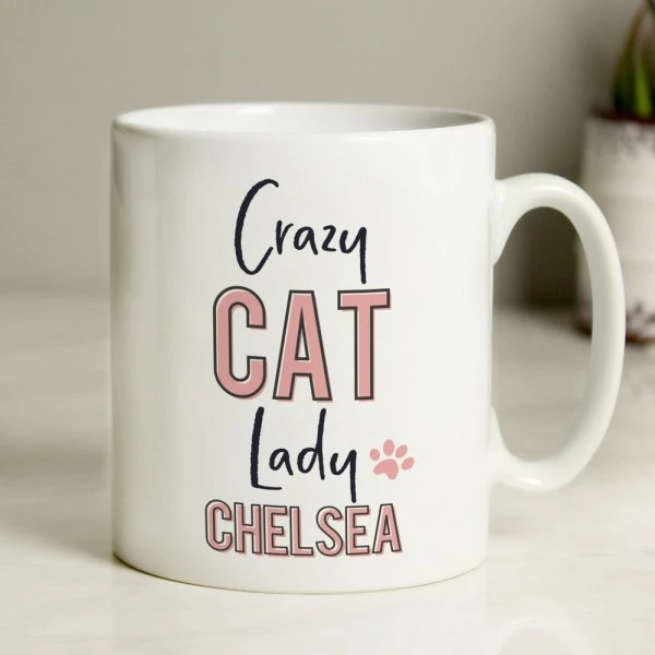 Personalised Crazy Cat Lady Mug 2 Personalised Crazy Cat Lady Mug - Image 2
