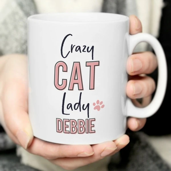 Personalised Crazy Cat Lady Mug 3 Personalised Crazy Cat Lady Mug - Image 3