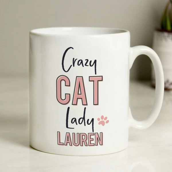 Personalised Crazy Cat Lady Mug 4 Personalised Crazy Cat Lady Mug - Image 4