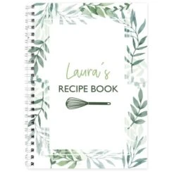 Personalised Botanical A5 Recipe Book Journal -PERSONALISE STORE 4005049 4