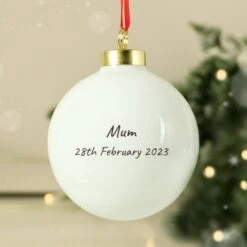 Personalised Robins Appear Bauble -PERSONALISE STORE 4005072 2