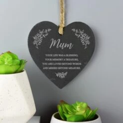 Personalised Memorial Slate Heart -PERSONALISE STORE 4005075 2
