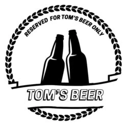 Tabblue Personalised Bluetooth Side Table With Surround Sound - Dark Wood - Beer Sticker -PERSONALISE STORE bluetooth table beer sticker