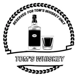 Tabblue Personalised Bluetooth Side Table With Surround Sound - White - Whiskey Sticker -PERSONALISE STORE bluetooth table whiskey sticker 3 1