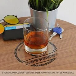 Tabblue Personalised Bluetooth Side Table With Surround Sound - Dark Wood - G&T Sticker 16 Tabblue Personalised Bluetooth Side Table With Surround Sound - Dark Wood - G&T Sticker -PERSONALISE STORE bluetooth table whiskey sticker black 02 1 1 1 1 1