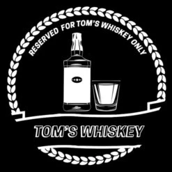 Tabblue Personalised Bluetooth Side Table With Surround Sound - Black - Whiskey Sticker -PERSONALISE STORE bluetooth table whiskey sticker white