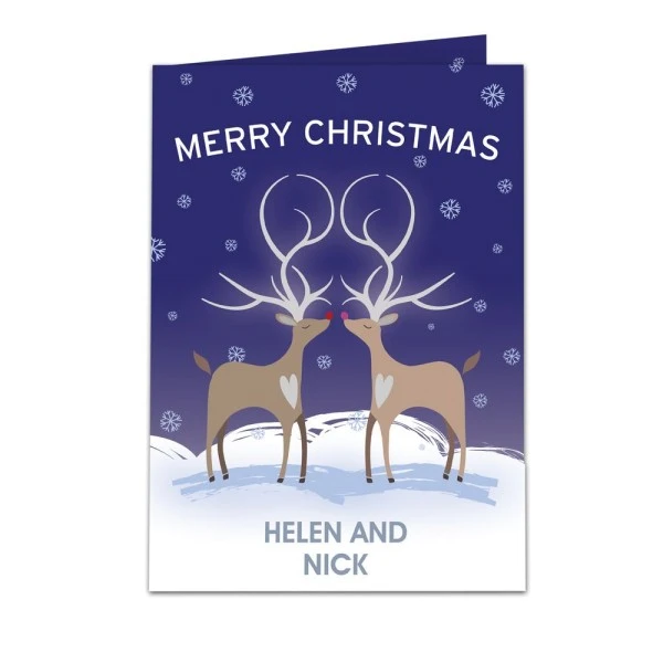 Personalised Reindeer Couple Card 2 Personalised Reindeer Couple Card - Image 2