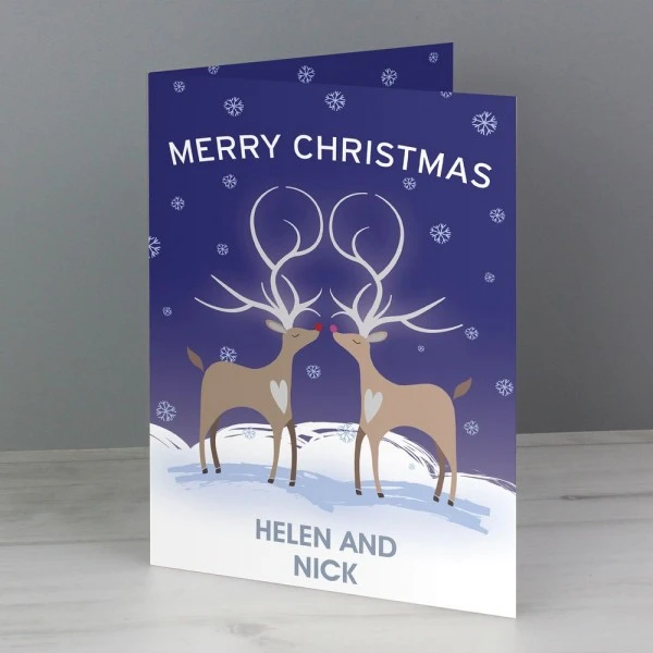 Personalised Reindeer Couple Card 3 Personalised Reindeer Couple Card - Image 3