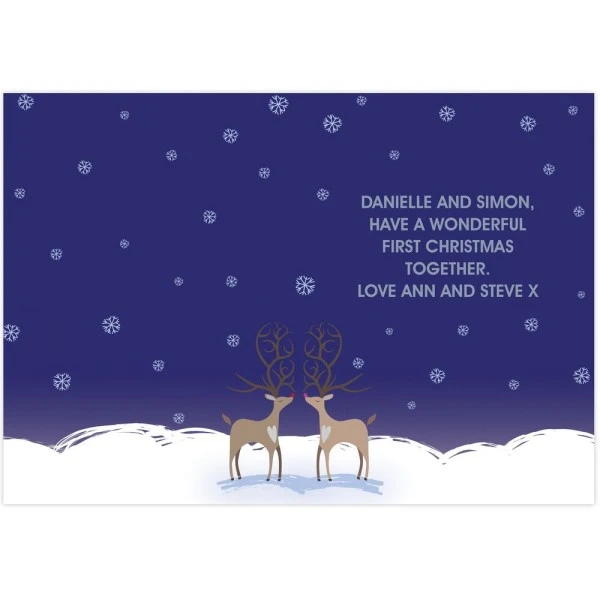 Personalised Reindeer Couple Card 4 Personalised Reindeer Couple Card - Image 4