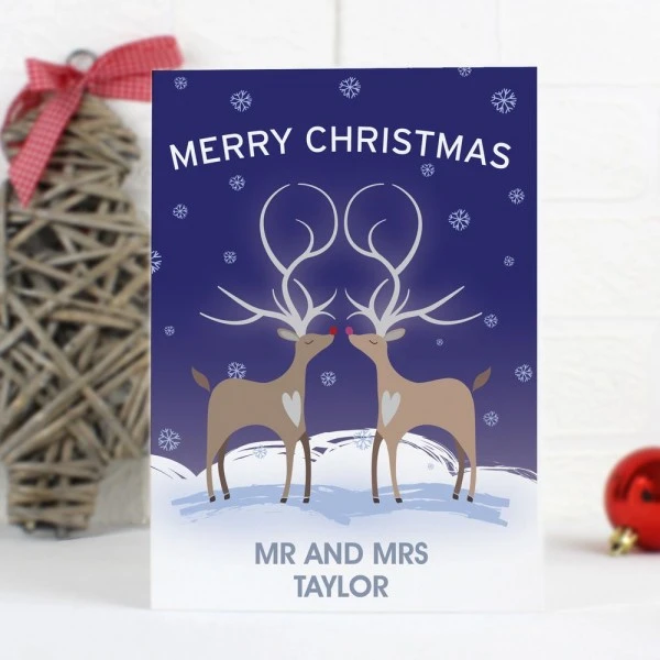 Personalised Reindeer Couple Card 5 Personalised Reindeer Couple Card - Image 5