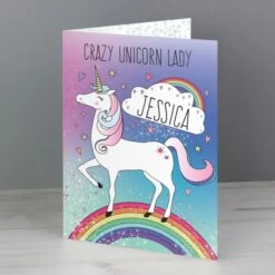 Personalised Unicorn Card -PERSONALISE STORE gc00522 3