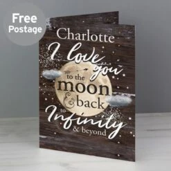 Personalised To The Moon & Infinity... Card