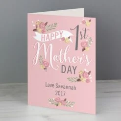 Personalised Floral Bouquet 1st Mother's Day Card 7 Personalised Floral Bouquet 1st Mother's Day Card -PERSONALISE STORE gc00540 2
