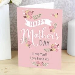 Personalised Floral Bouquet Mother's Day Card 9 Personalised Floral Bouquet Mother's Day Card -PERSONALISE STORE gc00543 4