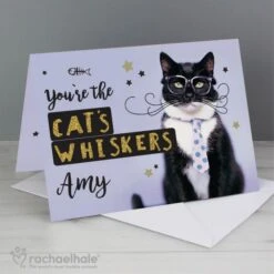 Personalised Rachael Hale You're The Cats Whiskers Card -PERSONALISE STORE gc00569 4