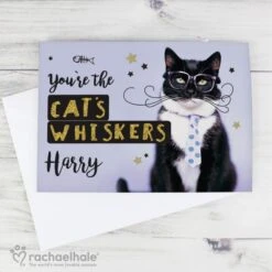 Personalised Rachael Hale You're The Cats Whiskers Card -PERSONALISE STORE gc00569 5