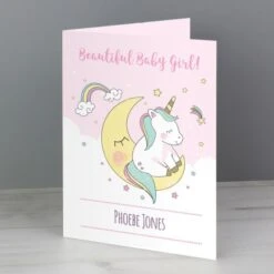 Personalised Baby Unicorn Card -PERSONALISE STORE gc00570 3