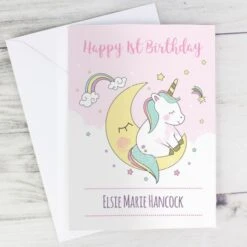 Personalised Baby Unicorn Card -PERSONALISE STORE gc00570 5