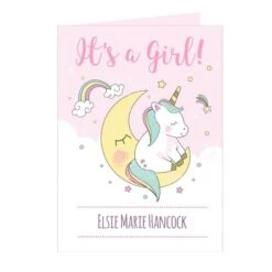 Personalised Baby Unicorn Card -PERSONALISE STORE gc00570 6
