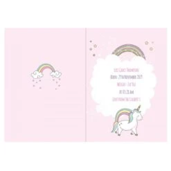 Personalised Baby Unicorn Card -PERSONALISE STORE gc00570 7