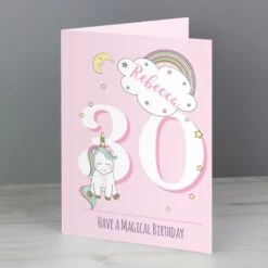 Personalised Baby Unicorn Birthday Age Card -PERSONALISE STORE gc00575 4