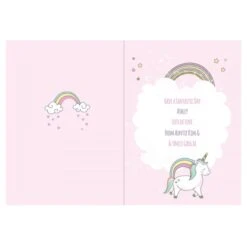 Personalised Baby Unicorn Birthday Age Card -PERSONALISE STORE gc00575 6