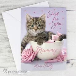 Personalised Rachael Hale "Just For You" Kitten Card -PERSONALISE STORE gc00580 2