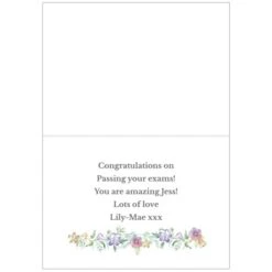 Personalised Gold Floral Watercolour Card -PERSONALISE STORE gc00590 4