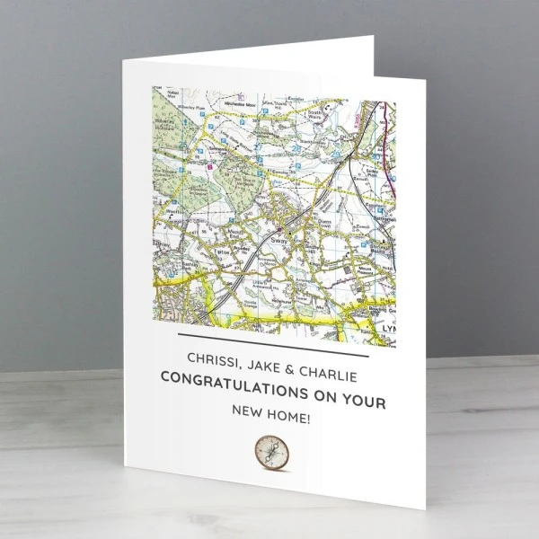 Personalised Present Day Map Compass Card 3 Personalised Present Day Map Compass Card - Image 3