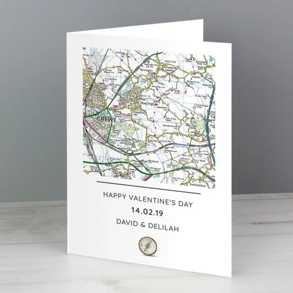 Personalised Present Day Map Compass Card 5 Personalised Present Day Map Compass Card - Image 5