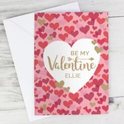 Personalised Valentine's Day Confetti Hearts Card -PERSONALISE STORE gc00623 4