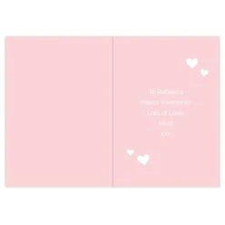 Personalised Valentine's Day Confetti Hearts Card -PERSONALISE STORE gc00623 5