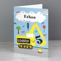 Personalised Digger Birthday Card -PERSONALISE STORE gc00631 7