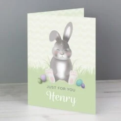 Personalised Easter Bunny Card -PERSONALISE STORE gc00633 3