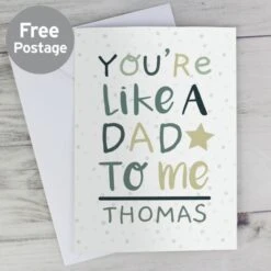Personalised "You're Like A Dad To Me" Card