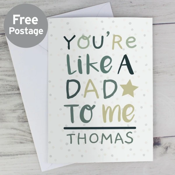 Personalised "You're Like A Dad To Me" Card 1 Personalised "You're Like A Dad To Me" Card