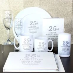 Personalised 25th Silver Anniversary Card -PERSONALISE STORE gc00658 5