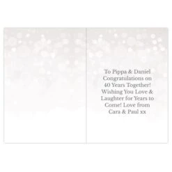 Personalised 40th Ruby Anniversary Card -PERSONALISE STORE gc00659 2