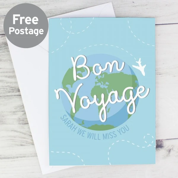 Personalised Bon Voyage Card 1 Personalised Bon Voyage Card