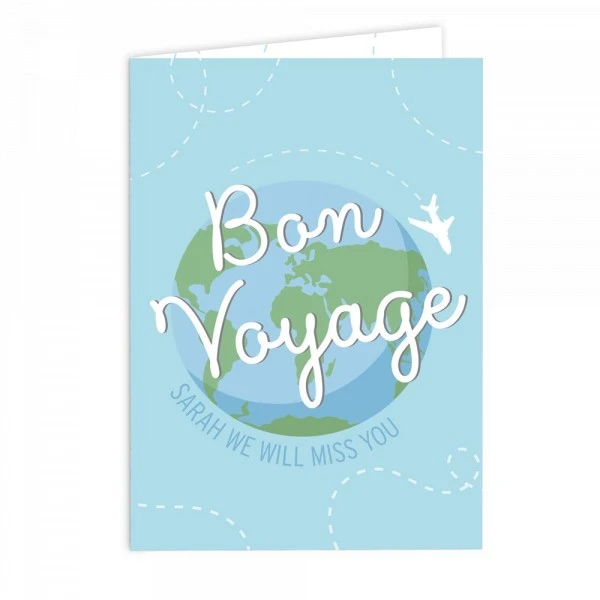 Personalised Bon Voyage Card 2 Personalised Bon Voyage Card - Image 2