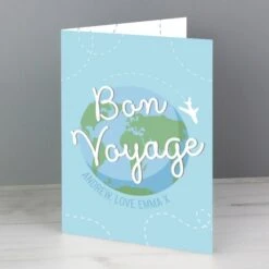 Personalised Bon Voyage Card 12 Personalised Bon Voyage Card -PERSONALISE STORE gc00668 5